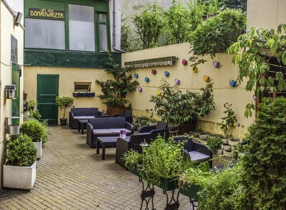 Begrünter Patio